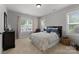 Cozy bedroom with neutral paint, two windows, and a comfortable bed at 615 Welker St, Charlotte, NC 28204
