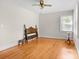 Empty bedroom with hardwood floors, a ceiling fan, and lots of natural light at 7209 Marley Cir, Charlotte, NC 28214