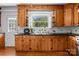 Kitchen featuring custom cabinetry, stainless steel sink and hardware, and a bright window at 7209 Marley Cir, Charlotte, NC 28214