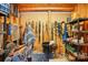 Tack room shows storage for saddles, bridles and equestrian supplies at 725 Bradshaw Rd, Mt Ulla, NC 28125