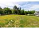 Expansive backyard enclosed by a black fence, offering privacy and security, along with a lush, well-maintained lawn at 7412 Greene Mill Sw Ave, Concord, NC 28025