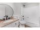 Bathroom featuring granite vanity, shower and tub at 781 Summerwood Dr, Rock Hill, SC 29732