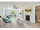 Bright living room with a decorative fireplace and modern furnishings at 828 Richard Ave, Kannapolis, NC 28081