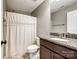 Bathroom featuring a tile floor, a shower, and granite countertops at 1006 Chambers Rd, York, SC 29745