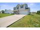 A well manicured lawn leads to the home with an attached garage at 118 Maplecrest Dr, Kings Mountain, NC 28086