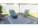 Cozy outdoor patio with comfortable seating, a rug, and a tranquil setting for relaxation at 1424 South St, Cornelius, NC 28031