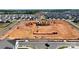 A construction site shows a building under construction in a growing planned community, surrounded by new homes at 147 Morning Gap Pkwy, Fort Mill, SC 29715