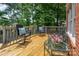 Wooden deck with patio furniture perfect for relaxing outdoors at 15535 Eagleview Dr, Charlotte, NC 28278