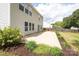 Spacious backyard with concrete patio and manicured landscaping at 1965 Leesburg Dr, Clover, SC 29710