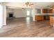 Spacious living area with fireplace and kitchen view, ideal for Gathering gatherings at 1965 Leesburg Dr, Clover, SC 29710
