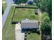 Aerial view of a home, revealing its spacious backyard and convenient shed for extra storage at 2263 Starbrooke Dr, Newton, NC 28658