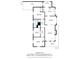 Readable floor plan of the 1161 square foot home with an open concept living and dining area and backyard deck at 2609 Lowell Rd, Gastonia, NC 28054