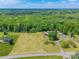 Expansive aerial view showcasing the home's large lot surrounded by lush greenery at 286 Bell Farm Rd, Statesville, NC 28625