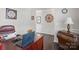 Cozy home office with elegant dark wood furnishings, white trim, and stylish decor at 314 Pulaski Sw Dr, Concord, NC 28027