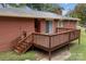 Spacious wooden deck with railing offers a great place to relax or entertain at 3430 Stokes Ferry Rd, Salisbury, NC 28146