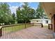 The large back deck overlooks the yard and provides a great entertaining area at 3430 Stokes Ferry Rd, Salisbury, NC 28146
