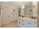 This nice bathroom features double sinks and nice accents at 4501 Montibello Dr, Charlotte, NC 28226
