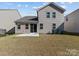 Backyard featuring a small concrete patio area and plenty of lawn at 5024 Colline Ct, Charlotte, NC 28216
