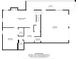 Floor plan of the basement, with recreation room, garage, laundry, and bathroom at 627 S Chapel St, Landis, NC 28088