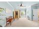 Large sauna room with a wood bench, indoor sauna, and a ceiling fan at 8451 Ridgewood Rd, Sherrills Ford, NC 28673
