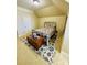 Simple bedroom with a floral-themed comforter set, carpeting and a vintage trunk at 107 Cedar Lake Dr, Statesville, NC 28625