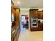 Kitchen featuring stainless steel appliances and a view into the dining room at 107 Cedar Lake Dr, Statesville, NC 28625