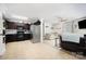 This modern kitchen is open to the living room creating a seamless flow at 120 N Cardinal N Dr, New London, NC 28127