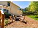 Backyard fire pit with seating area, great for outdoor entertaining at 129 Morrison Cove Rd, Mooresville, NC 28117