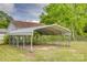 Carport provides covered parking and protection from the elements in a fenced yard at 1495 Memorial Park Rd # 10, Lancaster, SC 29720
