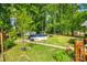 Spacious backyard featuring a pool and lush greenery at 1623 Mulberry Cir, Rock Hill, SC 29730