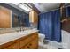 Updated bathroom featuring a vanity, toilet, and tiled shower at 1623 Mulberry Cir, Rock Hill, SC 29730