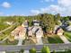Beautiful aerial view showcases the home's exterior and well-manicured front yard in a lovely neighborhood at 1688 Avalon Dr, Rock Hill, SC 29730