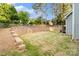 Spacious backyard featuring a retaining wall, level lawn, and lush landscaping, perfect for outdoor activities at 1688 Avalon Dr, Rock Hill, SC 29730