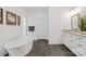 Bathroom view showcases a large soaking tub, tile flooring, and a doorway leading to the shower at 1688 Avalon Dr, Rock Hill, SC 29730