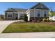 Charming single-story home boasts manicured lawn and stylish stone accents on the facade at 2081 Fordhill St, Rock Hill, SC 29732