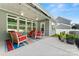 A covered patio with a ceiling fan and a view of the backyard at 2124 Katie Alice Cir, Waxhaw, NC 28173