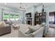 Comfortable living room with modern decor, fireplace, TV and lots of natural light at 2124 Katie Alice Cir, Waxhaw, NC 28173