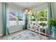 Bright sun room with large windows, neutral walls, overhead lighting and lovely decor at 2124 Katie Alice Cir, Waxhaw, NC 28173