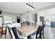 Open floor plan with a dining area that connects to the living room and kitchen at 25674 Old School Rd, Oakboro, NC 28129