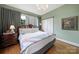 Charming bedroom featuring a decorative headboard, wood floors, and a large window with abundant natural light at 301 W 10Th St # 402, Charlotte, NC 28202