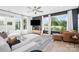 Bright living space with large windows, hardwood floors, and modern furnishings at 302 Wesley Heights Way, Charlotte, NC 28208
