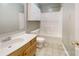 Bathroom featuring a single vanity and a shower over tub at 3124 Banks St, Lincolnton, NC 28092
