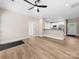 Spacious living room with wood floors and an open view to the kitchen, creating an inviting atmosphere at 503 Eddleman Rd, Kannapolis, NC 28083