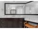 Modern bathroom featuring double sink vanity, granite countertop, and custom cabinets at 767 Pinnacle Dr, Iron Station, NC 28080