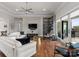 Comfortable living area with large windows, stylish seating, and backyard views at 767 Pinnacle Dr, Iron Station, NC 28080