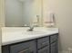 Stylish half bathroom featuring gray vanity and stylish faucet at 825 21St Ne Ave, Hickory, NC 28601