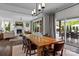 Elegant dining room with seamless access to an outdoor patio, offering indoor-outdoor living at 106 Wrangler Dr, Mooresville, NC 28115