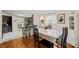 View of the dining room and the kitchen with breakfast bar and pendant lighting at 1106 3Rd Sw Ave, Hickory, NC 28602