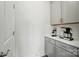 Chic coffee bar with gray cabinets and sleek counter tops, ideal for coffee lovers at 1116 Brooksland Pl, Waxhaw, NC 28173