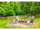 Outdoor firepit with seating area, perfect for entertaining guests in the backyard at 1418 Lonan Dr, Waxhaw, NC 28173